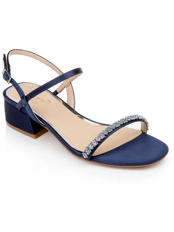 Steals and Deals AALIYAH Womens Satin Ankle Strap