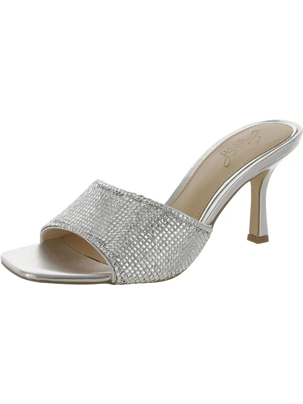 Today's Deal Allison Womens Embellished Slip-On Slide Sandals