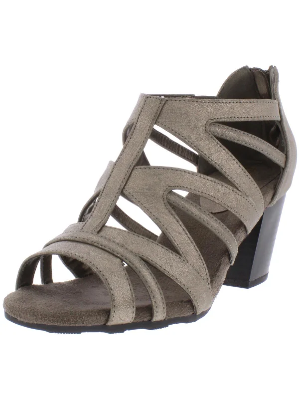 Big Discounts Amaze Womens Faux Leather Metallic Dress Sandals