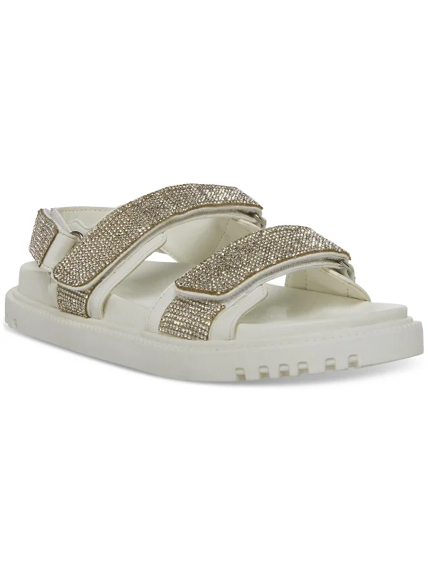 Bonus Savings AMORE Womens Rhinestones Casual Flatform Sandals