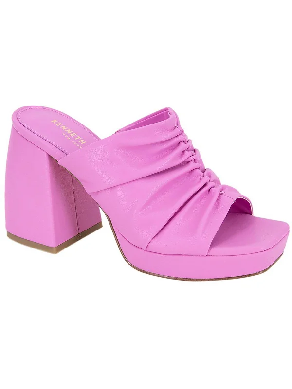 Unmissable Offer Anika Womens Faux Leather Peep-Toe Platform Sandals