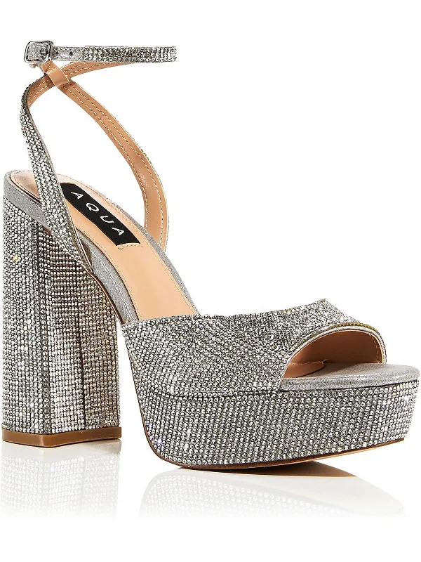 Midnight Sale AQLesly Womens Embellished Man Made Heels