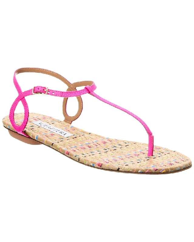Price Break Aquazzura Almost Bare Raffia Sandal