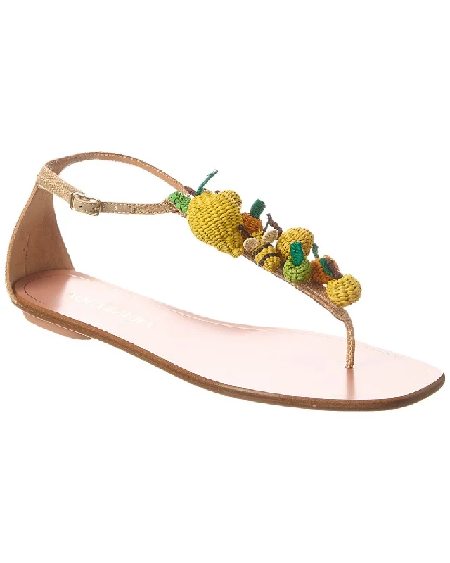 Midnight Madness Aquazzura Citrus Punch Raffia Sandal