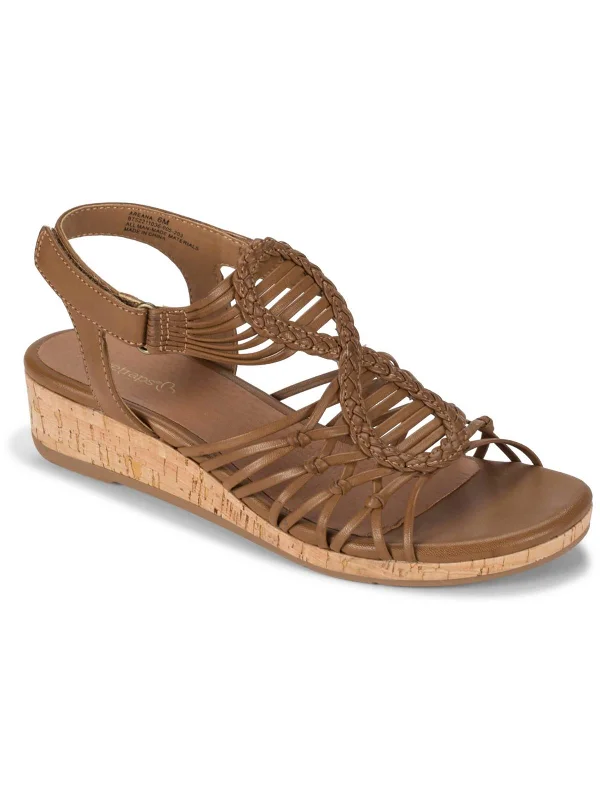 Great Bargains Areana Womens Sling Back Slip On Wedge Sandals