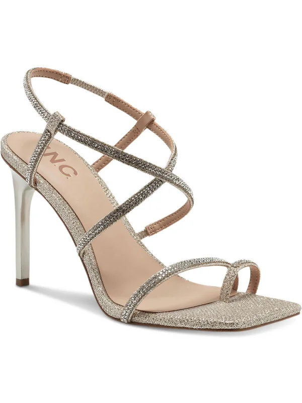Mega Deal Artif Womens Canvas Square Toe Heels
