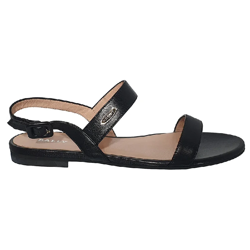 Amazing Prices On The Styles You Love Bally Carlas 6234087 Women's Black Lamb Leather Flat Sandals Amazing Prices On The Styles You Love Bally Carlas 6234087 Women's Black Lamb Leather Flat Sandals