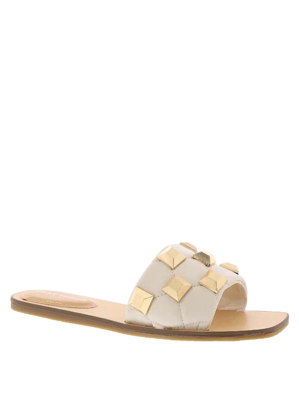 Quick Sale Bamer Womens Faux Leather Slip On Slide Sandals