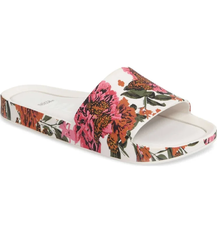 Big Savings On Trendy Styles Beach Slides Iii In White Floral