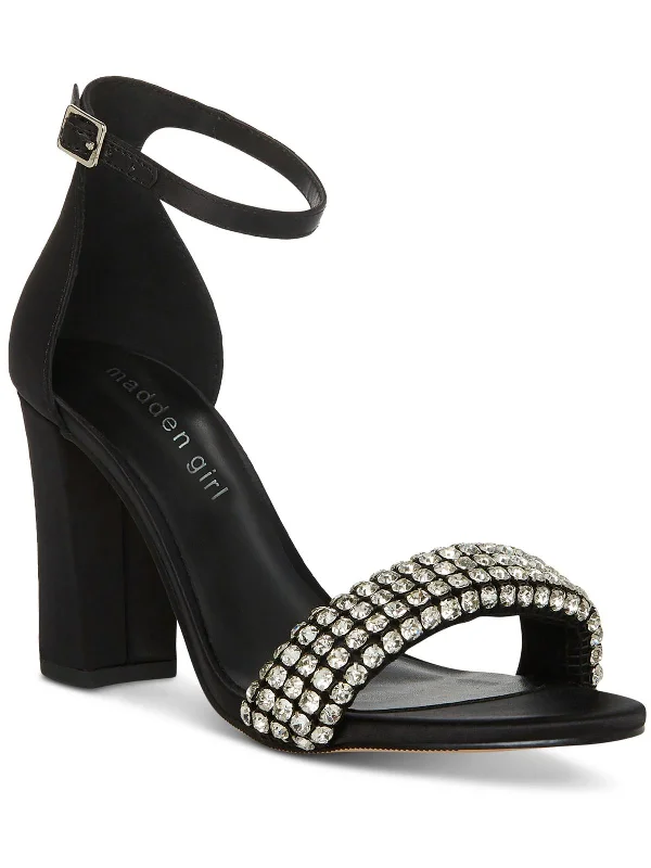 Stock Clearance Bella Womens Satin Rhinestone Heels