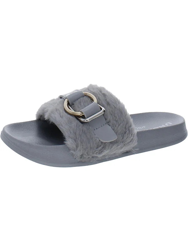 Exclusive Markdowns For A Short Time Bravo Womens Faux Fur Slide Sandals