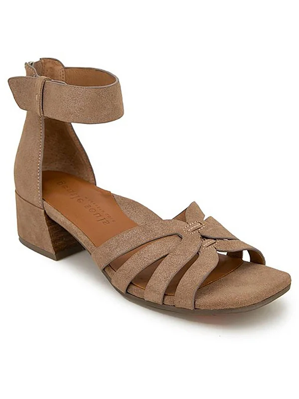 Best Seller Break My Park Womens Leather Zipper Block Heel