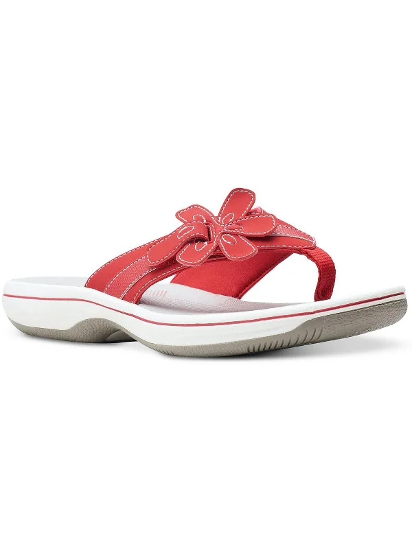 Can't Resist Brinkley Flora Womens Faux Leather Snake Print Thong Sandals