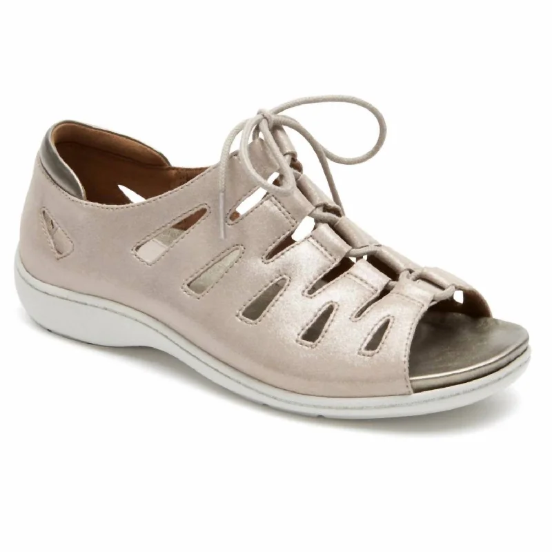 Seasonal Sale Bromly Ghillie Flat Sandal - B/medium Width In Taupe