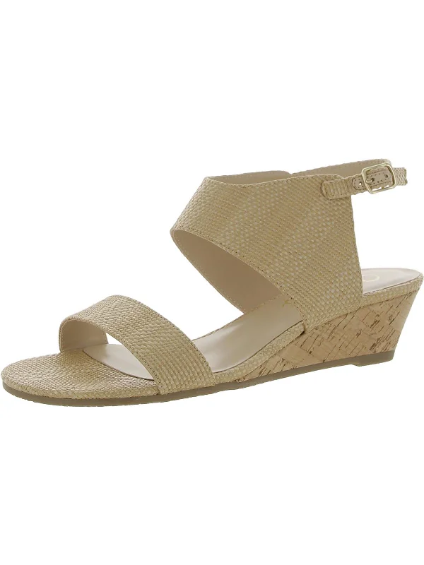 Flash Sale Bronzer Womens Ankle Strap Slingback Wedge Sandals