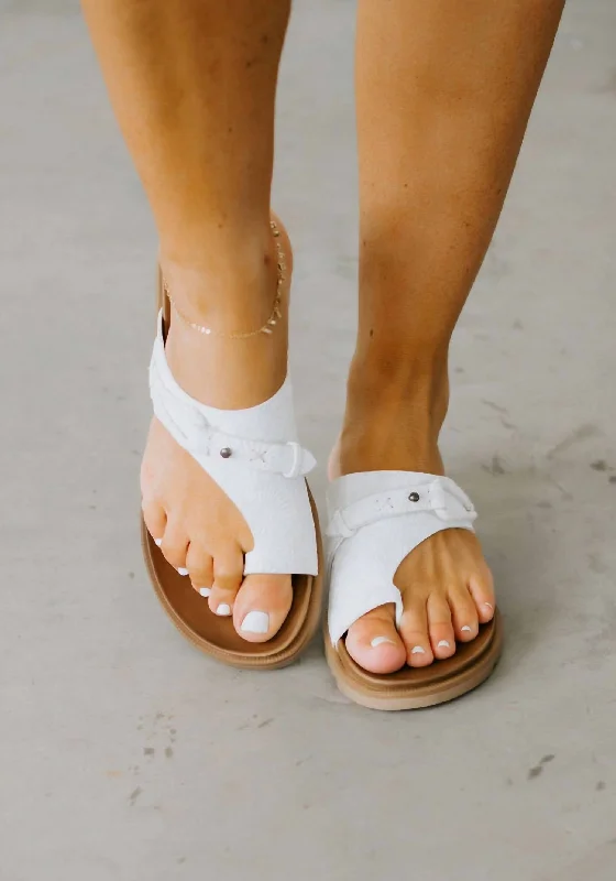 Instant Savings Carina Tooled Sandals In White
