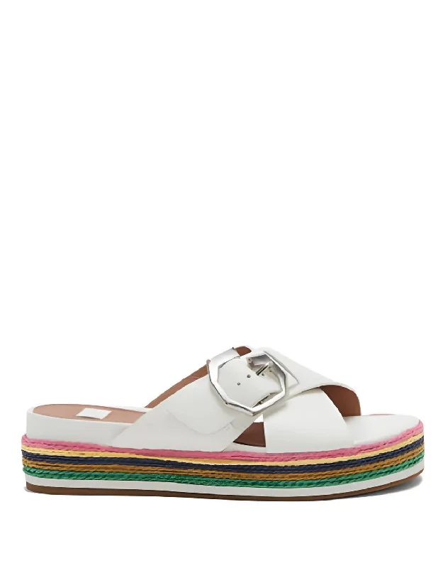 Price Drop Cassia Platform Sandals In Optic White