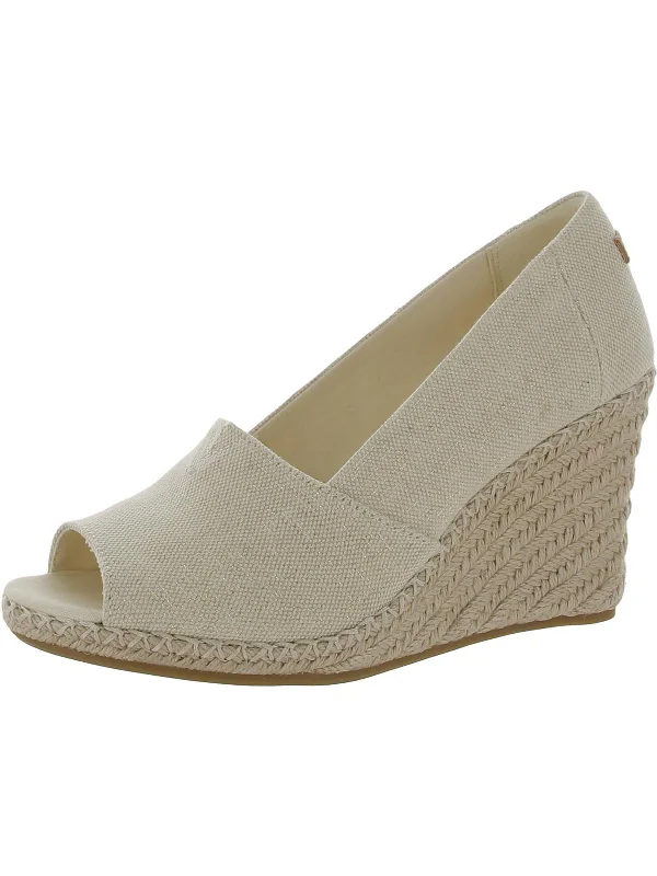 Reduced Prices Classic Womens Peep-Toe Slip On Wedge Sandals