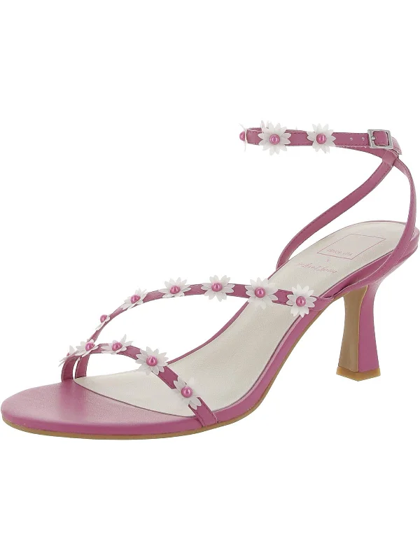 Sale Event DAHLEA Womens Leather Open Toe Heels