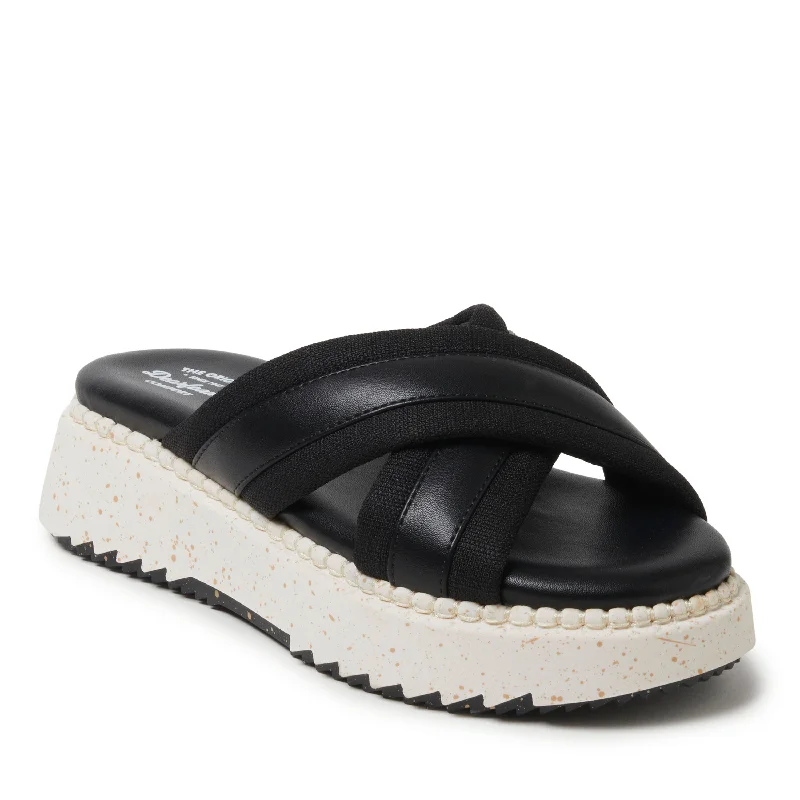 Weekend Specials to Cherish Dearfoams Women's Daisy Cross Strap Platform Sandal