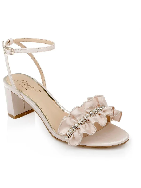 Weekend Specials You Can't Miss Desirie Womens Embellished Ankle Strap Block Heel