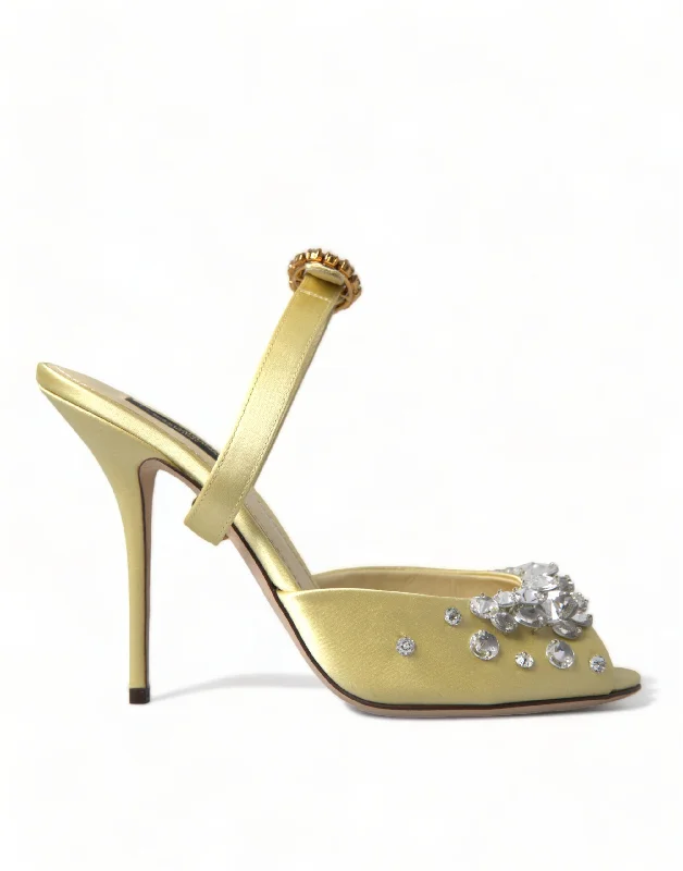 Don't Miss Out On These Must-Have Deals Dolce & Gabbana Crystal Embellished Silk Women's Sandals