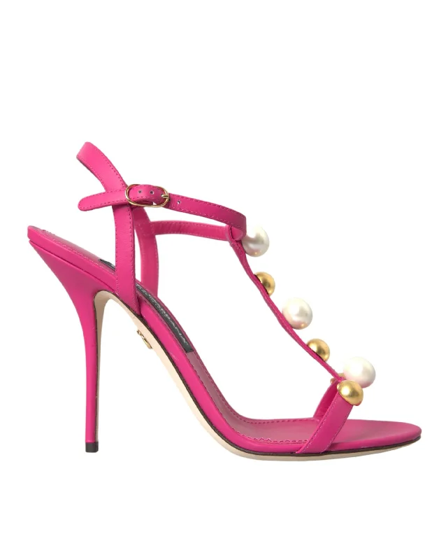 Weekend Deals You Can't Resist Dolce & Gabbana  Embellished Leather Sandals Heels Women's Shoes