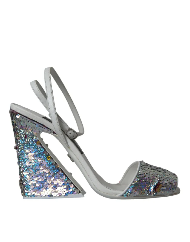 Weekend Deals to Brighten Your Day Dolce & Gabbana   Sequin Ankle Strap Sandals Women's Shoes