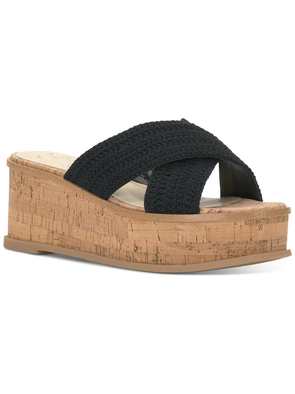 Weekend Savings Spectacle Ediza Womens Crochet Platform Sandals