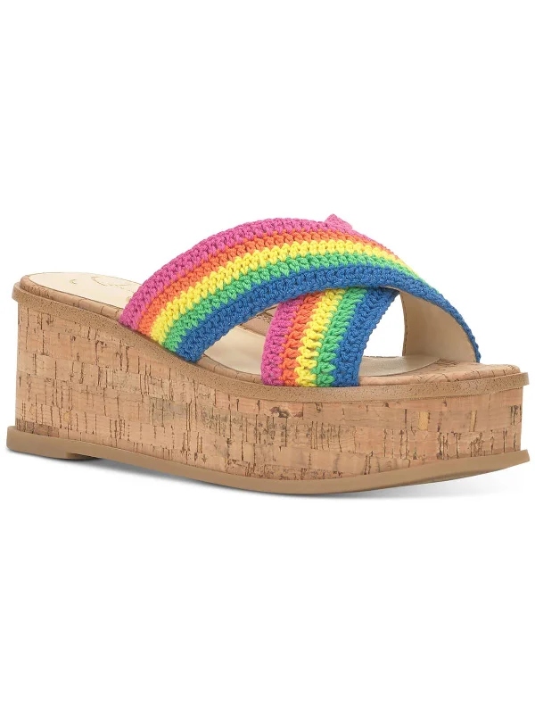 multi rainbow striped  crochet