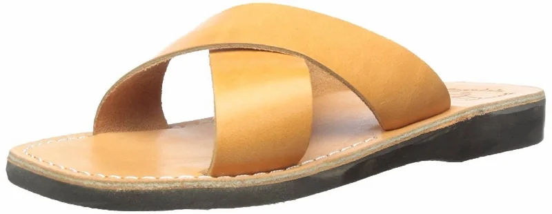 Weekend Deals That Please Elan Slide Sandal In Tan