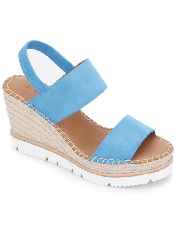 Act Now Elyssa Sporty Womens Suede Slingback Espadrilles