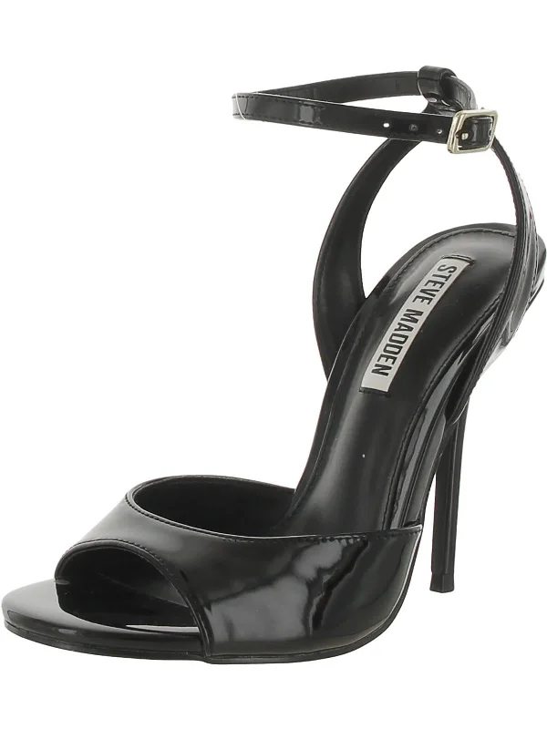 Today's Deal Envy Womens Patent Ankle Strap Heels