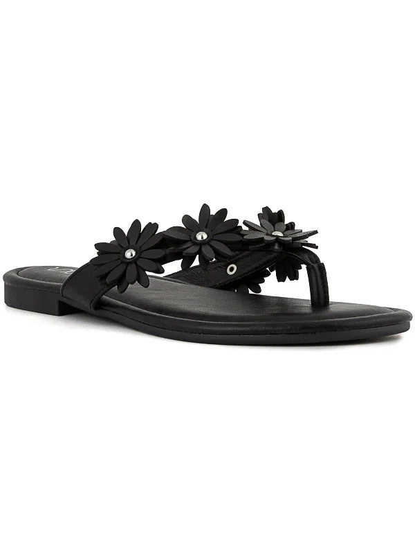 Special Price Finnesse Womens Faux Leather Thong Sandals