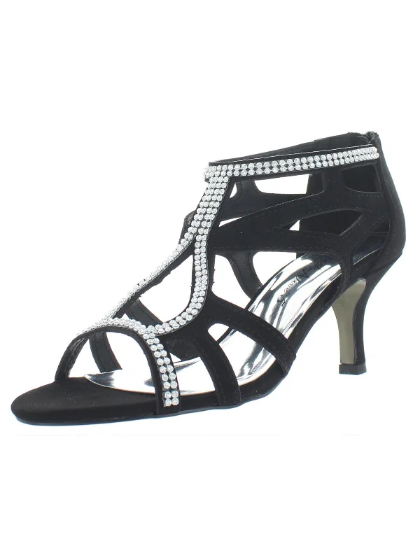 Huge Discounts Flattery Womens Faux Suede Rhinestone Evening Sandals