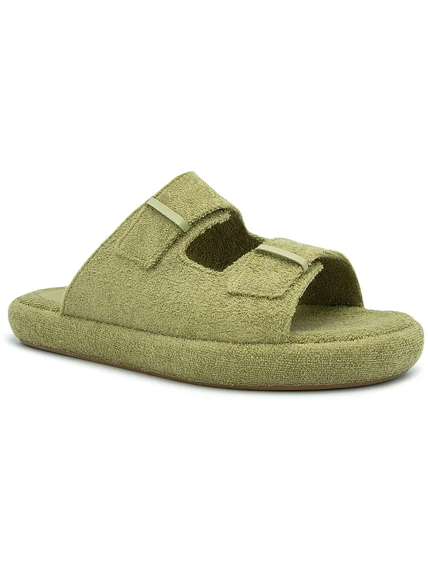 Treat Yourself To Amazing Discounts Frankie 2 Womens Terry Cloth Strappy Slide Sandals