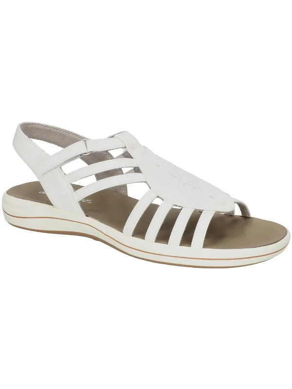 Unbeatable Deal Gem Womens Faux Leather Peep-Toe Slingback Sandals