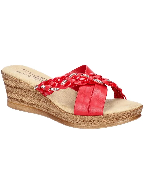 Unbeatable Prices Gessica Womens Leather Braided Wedge Sandals