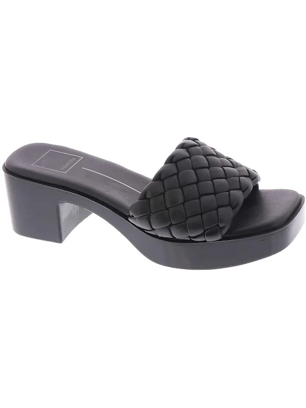 Savings Galore GOLDY Womens Faux Leather Slip On Mule Sandals