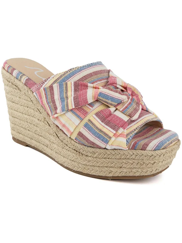 Price Rollback Harlem Womens Knot Front Canvas Espadrilles