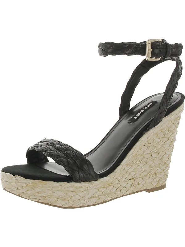 Reduced Price HENRI 3 Womens Faux Leather Open Toe Wedge Sandals