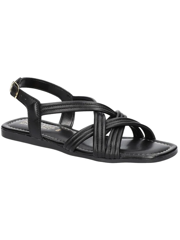 Weekend Savings Sensation ILO ITALY Womens Leather Slingback Flatform Sandals