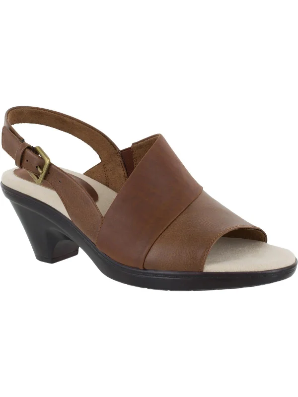 Weekend Discounts to Savor Irma Womens Faux Leather Heeled Slingback Sandals