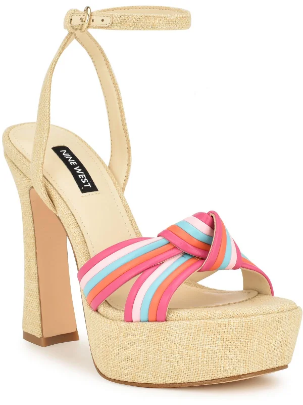 Special Savings Irna Womens Woven Ankle Strap Heels