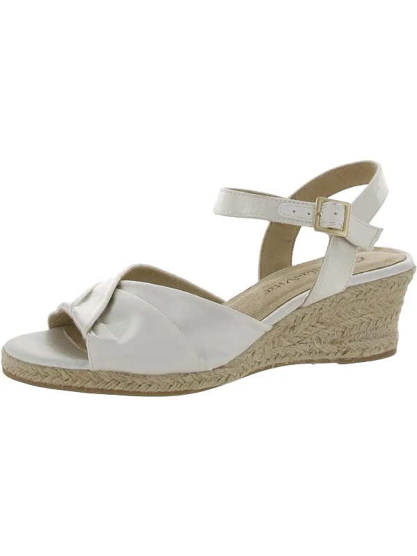 Limited Time Offer Isabeth Womens Pleated Ankle Wedge Sandals