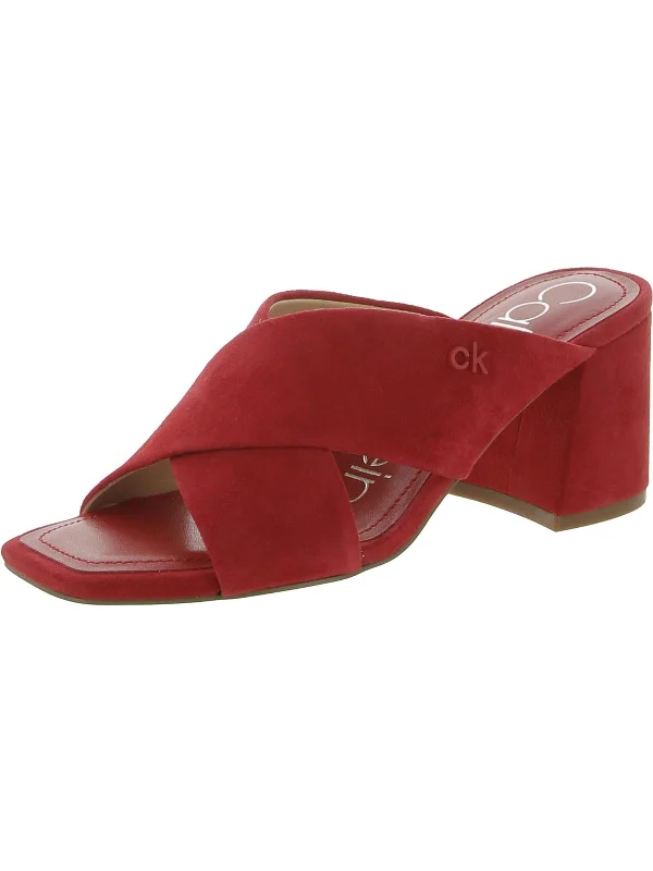 medium red suede