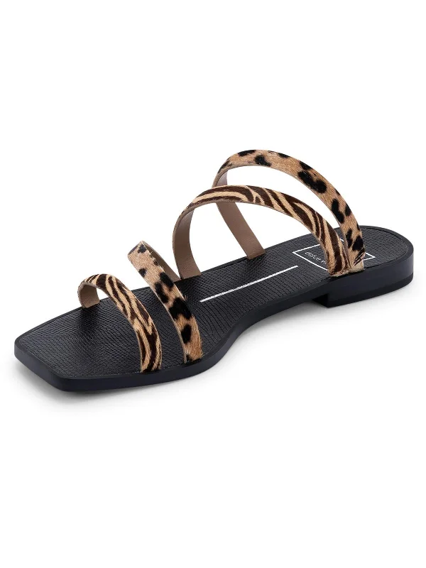 Lowest Price IZABEL Womens Calf Hair Slip On Slide Sandals
