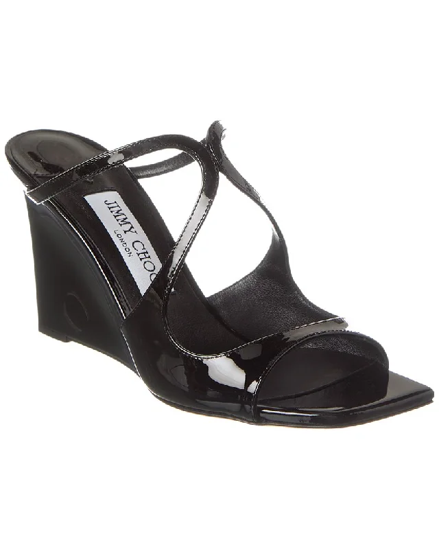 Early Bird Discount Jimmy Choo Anise 85 Patent Wedge Sandal