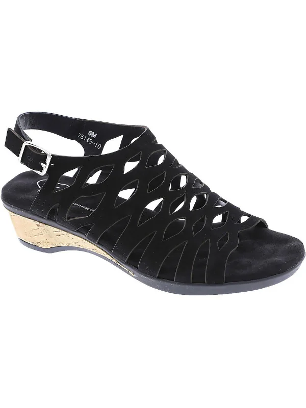 Major Savings Katia Womens Faux Suede Casual Wedge Sandals