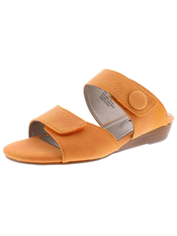 Weekend Deals That Amaze Key West Womens Faux Leather Snake Embossed Wedge Sandals